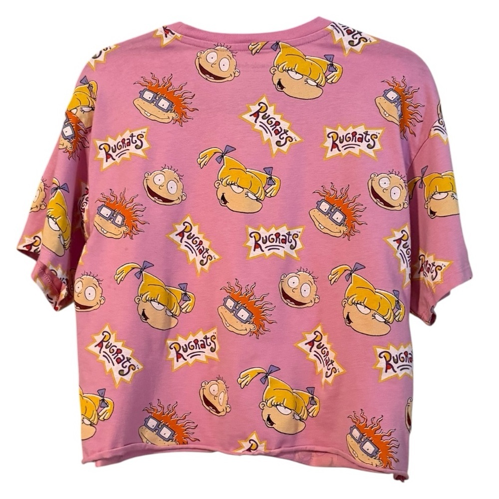 Nickelodeon Rugrats Pink Graphic Tee XL Angelica Chuckie Tommy All Over Print - Picture 3 of 4
